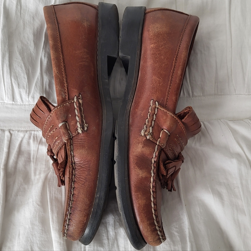 Dexter Brown Leather Tassel Loafers - Picture 3 of 9